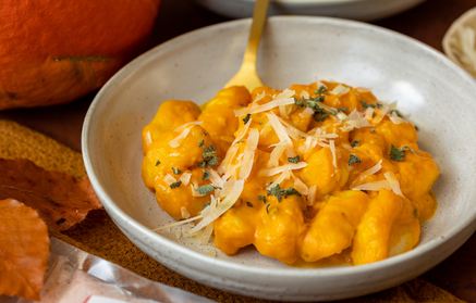 Ricetta fit: Gnocchi di quark in salsa di zucca