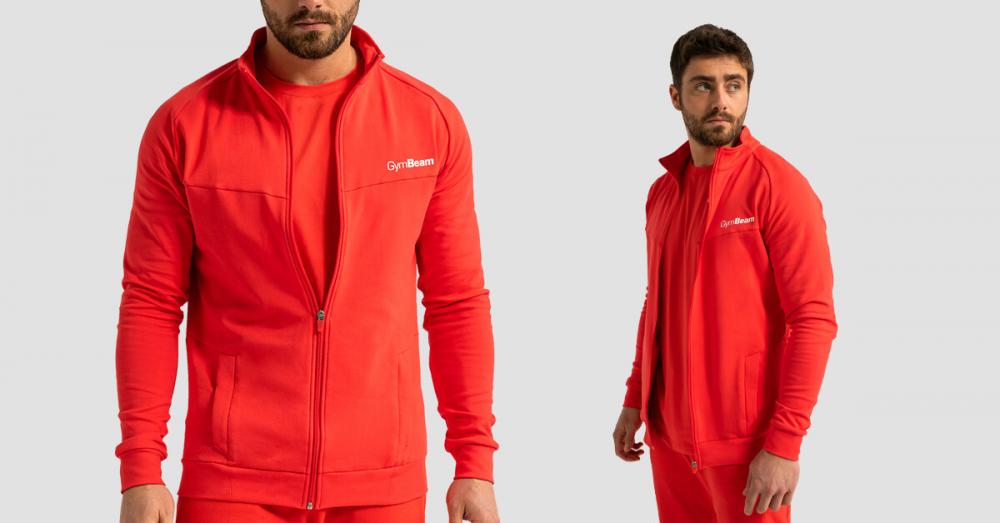 Felpa con Zip Limitless Hot Red - GymBeam