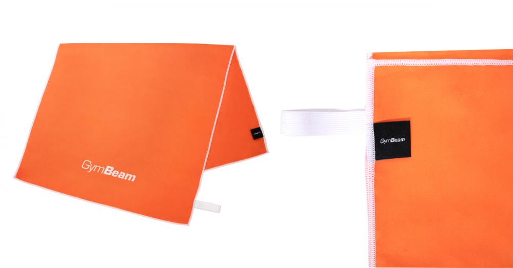 Asciugamano sportivo ad asciugatura rapida arancio/bianco - GymBeam