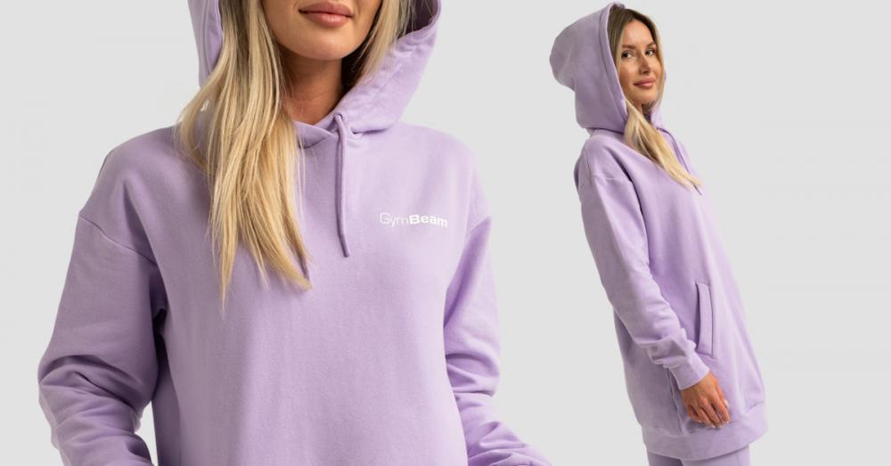 Felpa cappuccio lunga donna Limitless Lavender