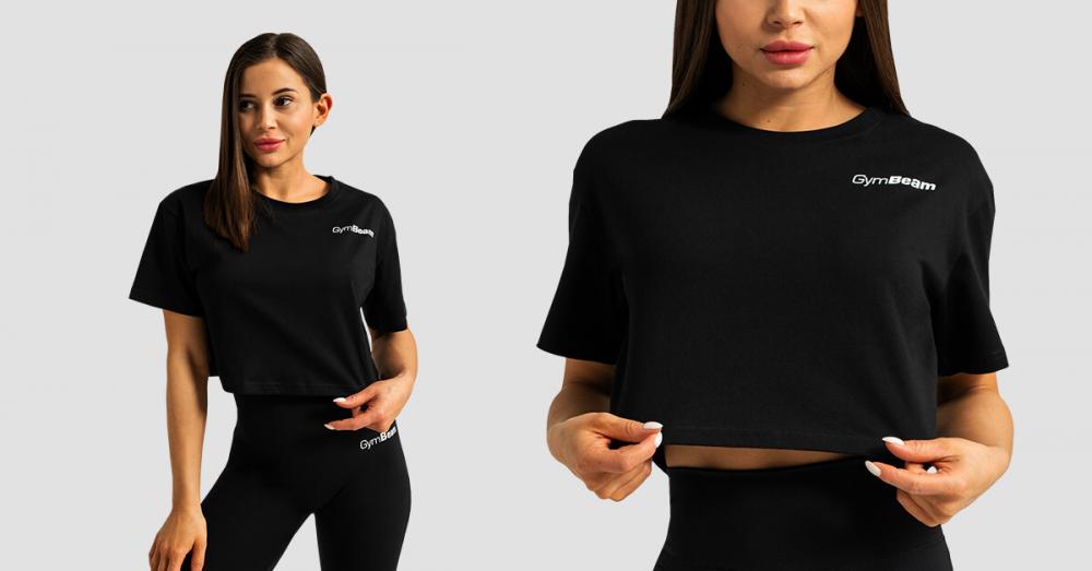 Crop Top da Donna Limitless Black - GymBeam