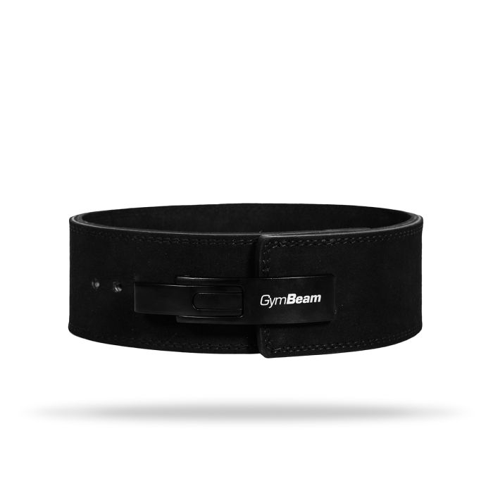 Cintura per Sollevamento Pesi LEVER Black - GymBeam