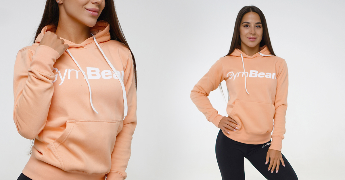 Felpa donna Athlete Hoodie Powder Peach - GymBeam